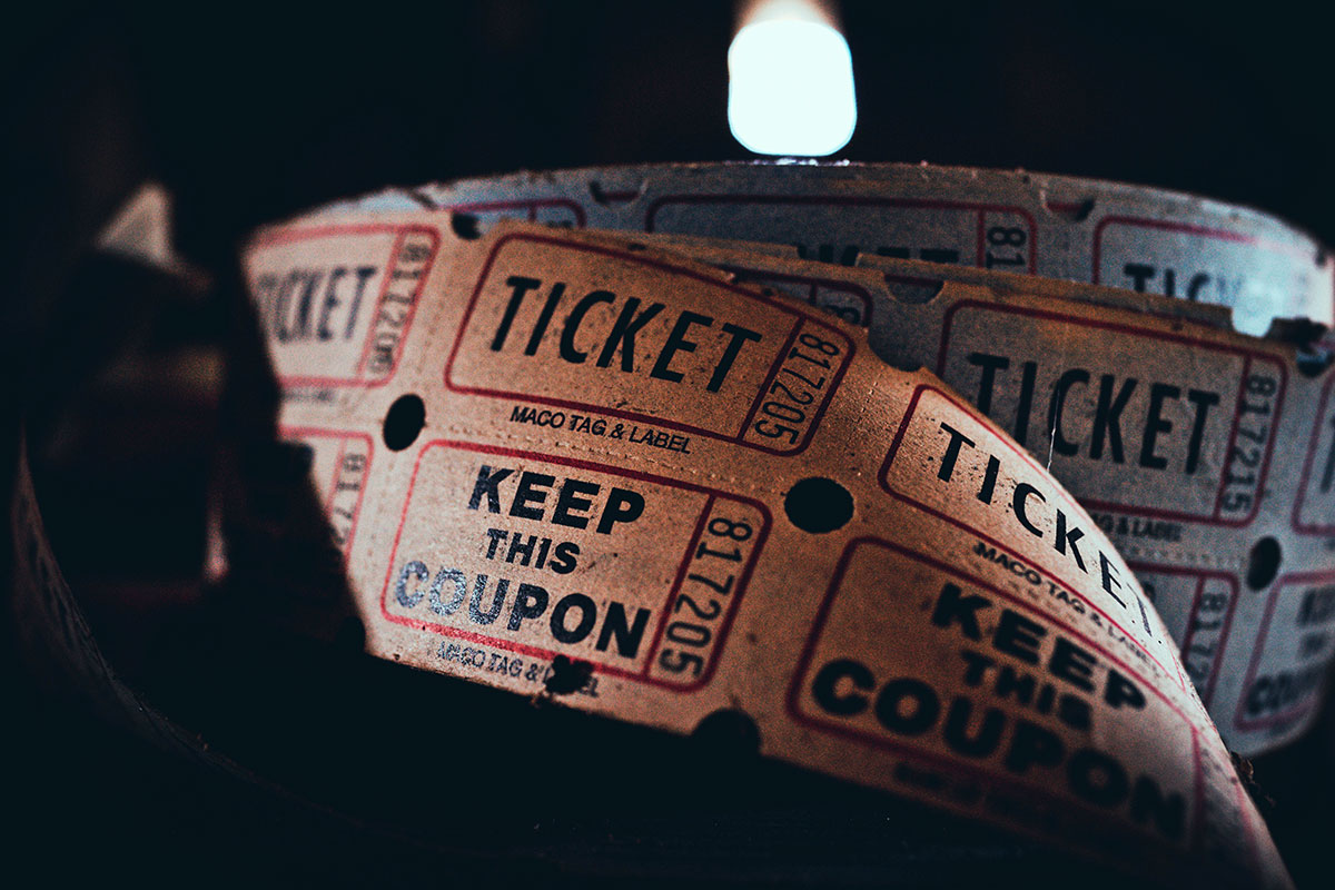 Roll of 50-50 tickets.